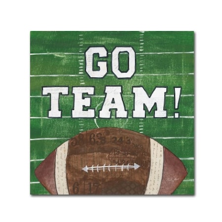 Courtney Prahl 'On The Field I Go Team' Canvas Art,14x14